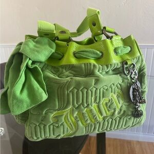 Juicy Couture Lime Green Quilted Shoulder Bag